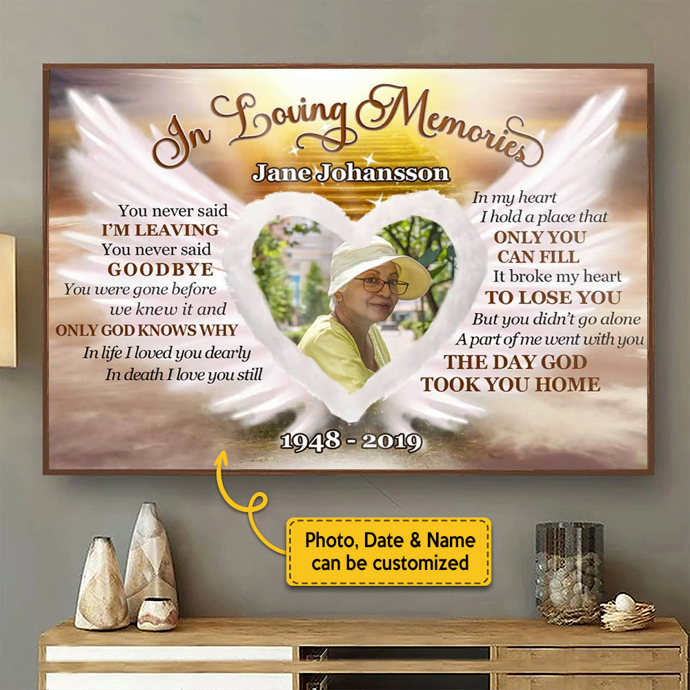 In My Heart I Hold A Place That Only You Can Fill - Personalized Horizontal Poster