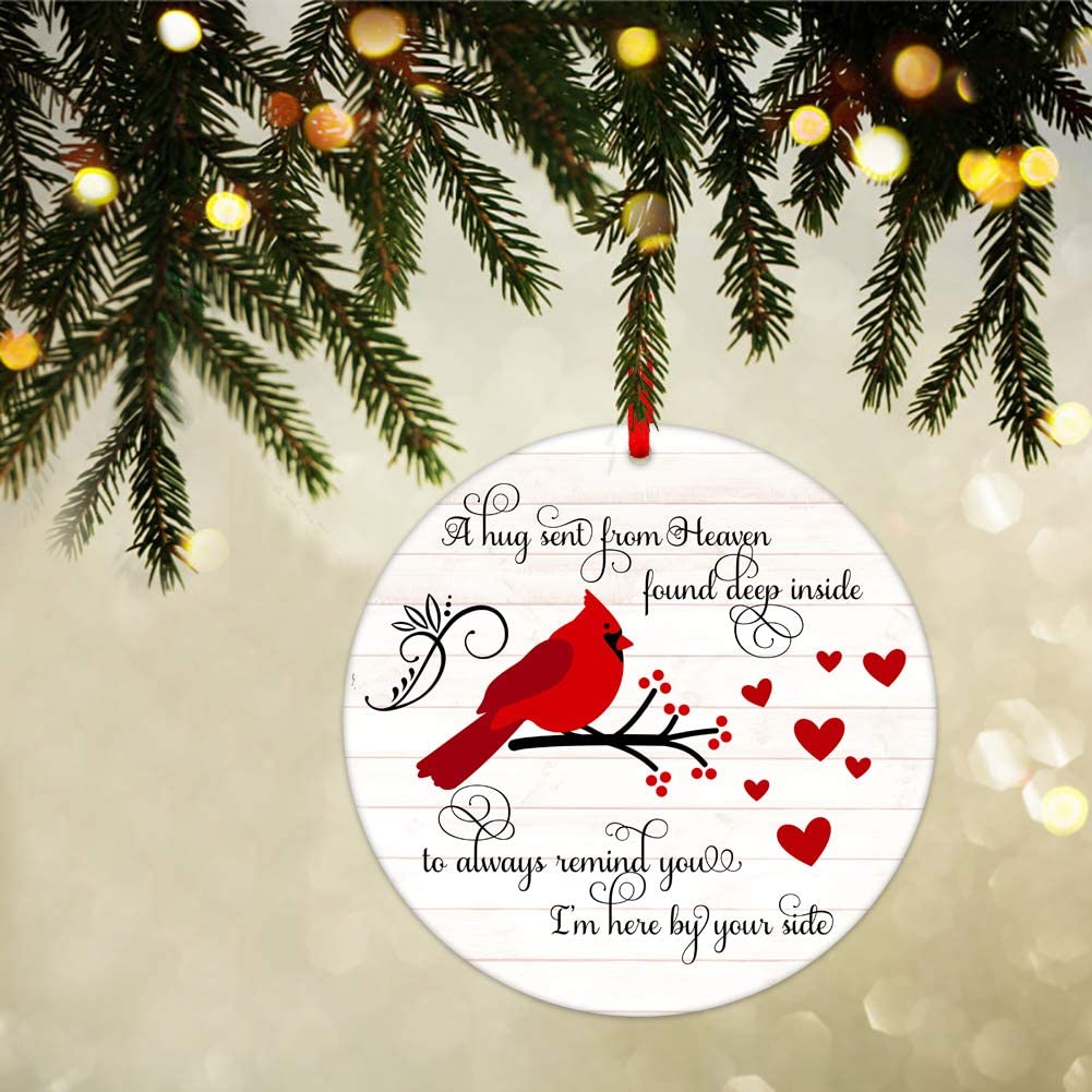 A hug sent from heaven memorial ornament (Porcelain)