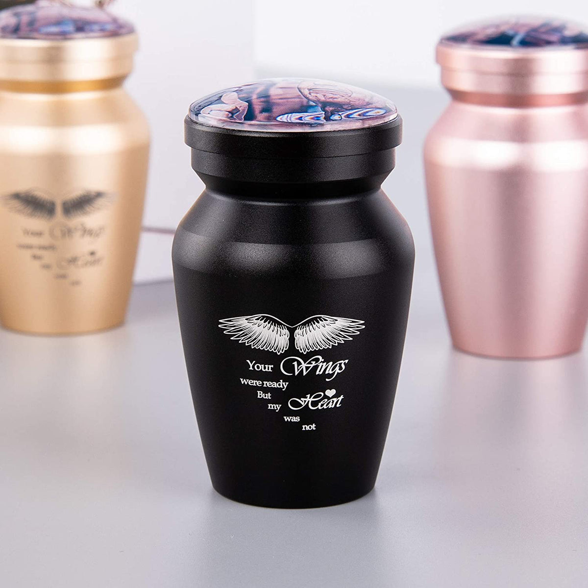 Personalized Photo Cremation Mini Keepsake Urn