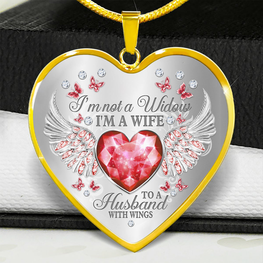 I'm Not A Widow Heart Necklace