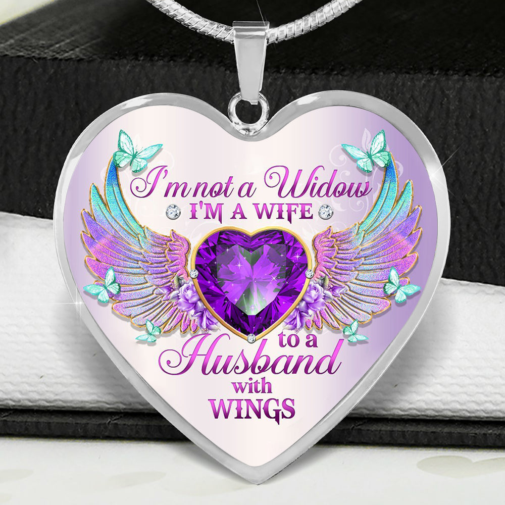 I'm Not A Widow Heart Necklace