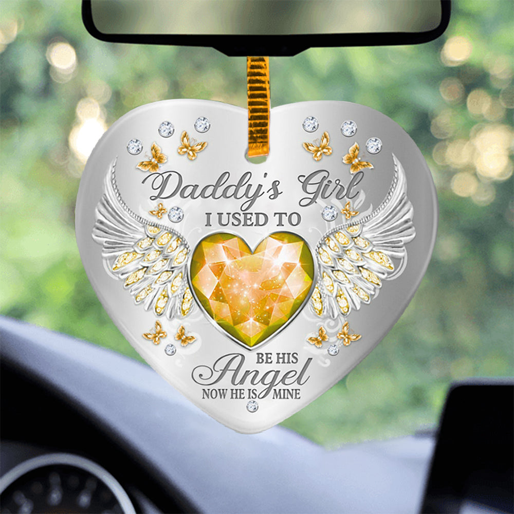 Daddys Girl Heart Ornament (Porcelain)