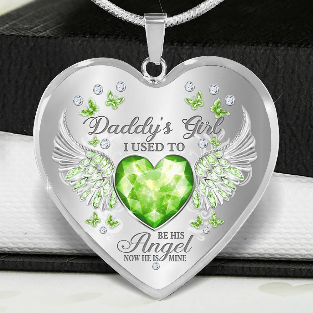 Daddy's Girl Birthstone Heart Necklace