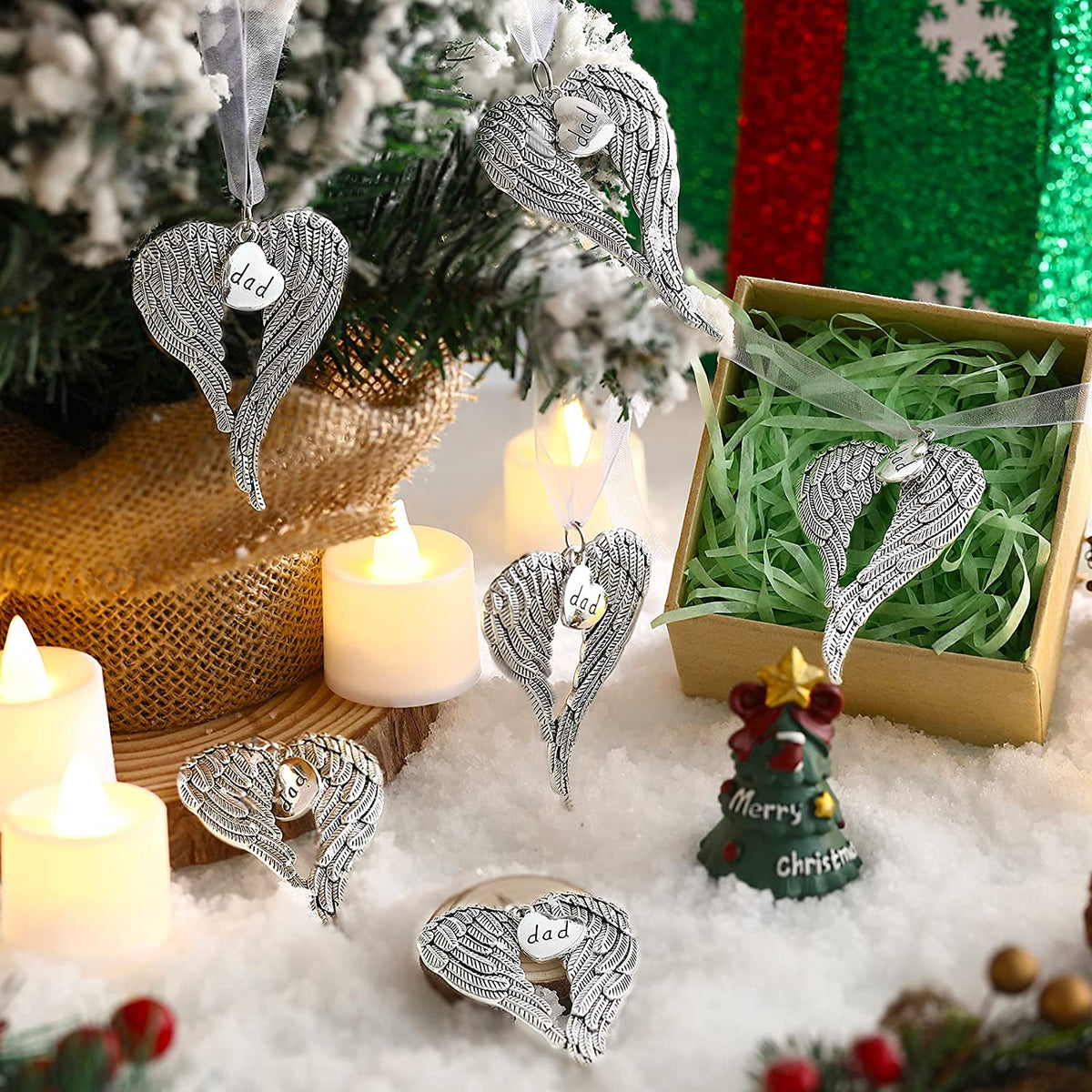 Angel Wing Memorial Christmas Tree Hanging Ornament