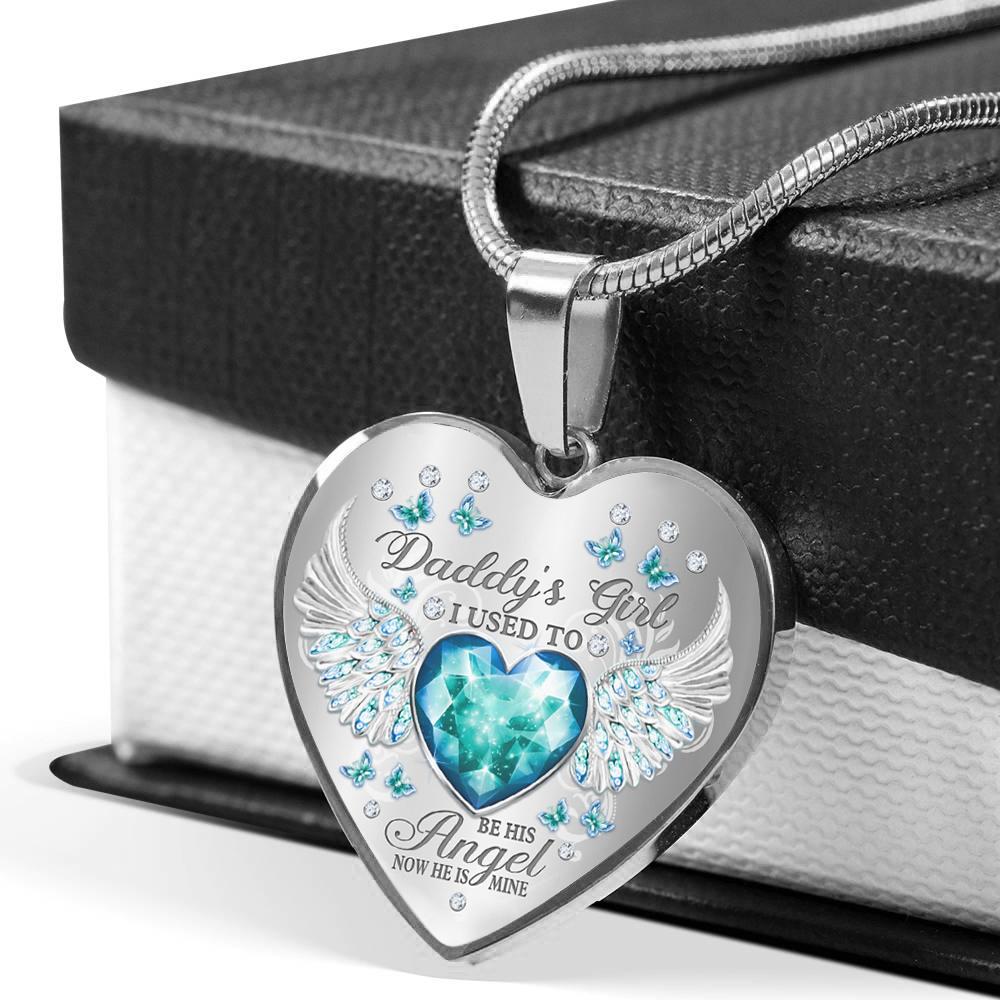 Daddy's Girl Birthstone Heart Necklace