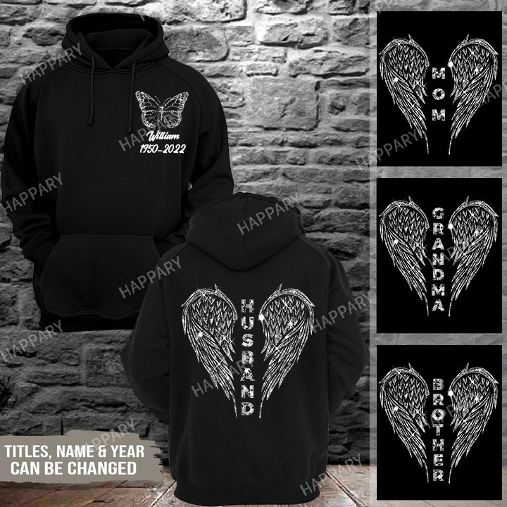 Angel Wings Memorial Personalized All Over Print Hoodie