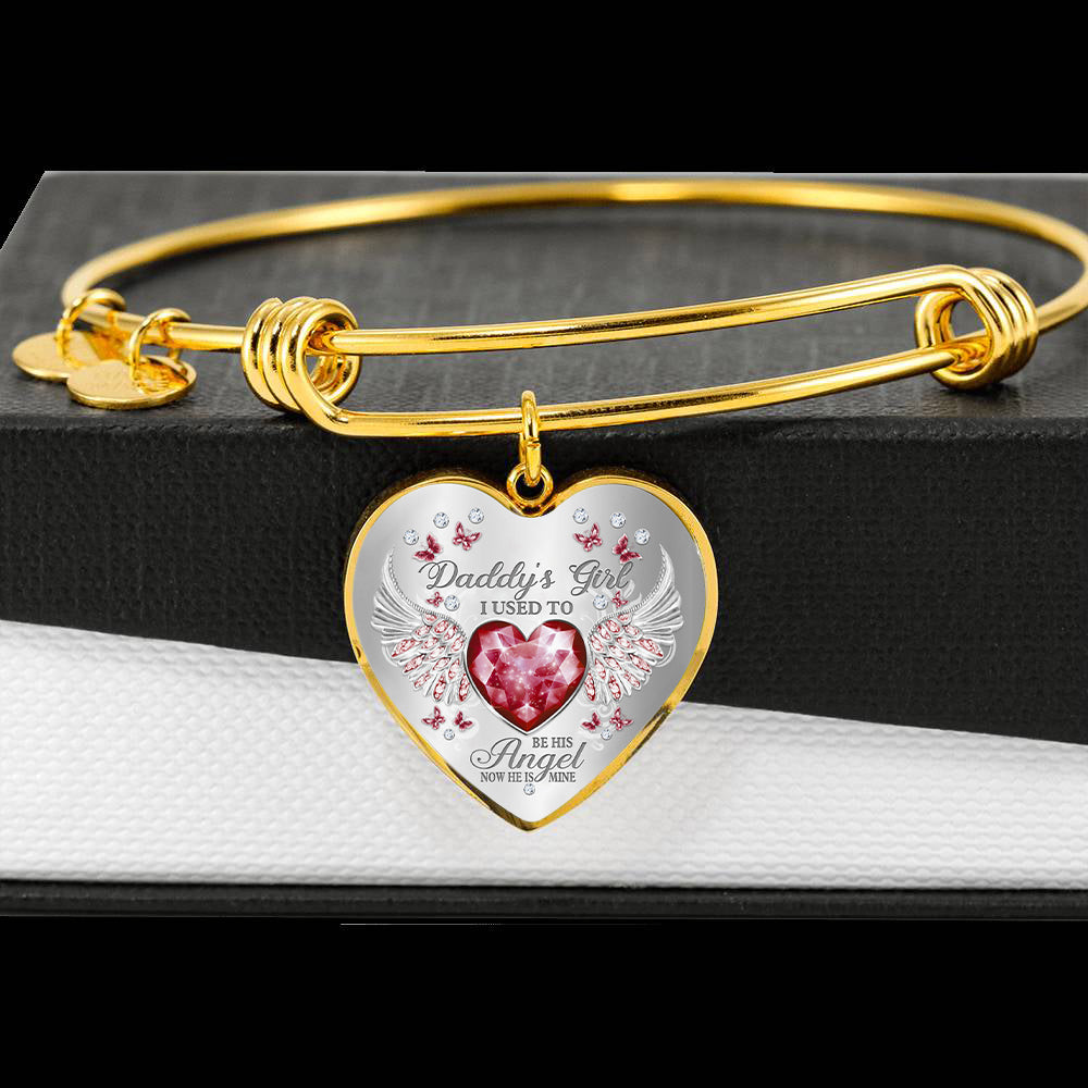 Daddy's Girl Birthstone Heart Bracelet