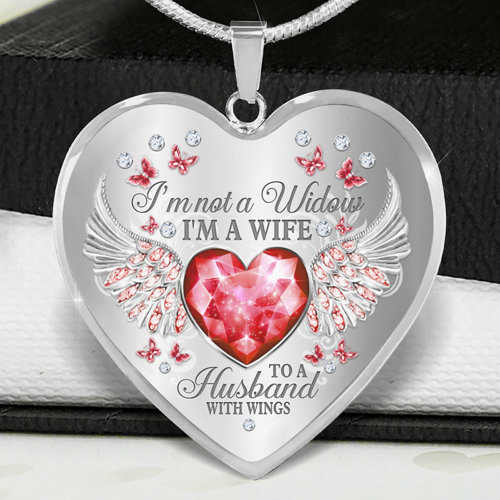 I'm Not A Widow Heart Necklace