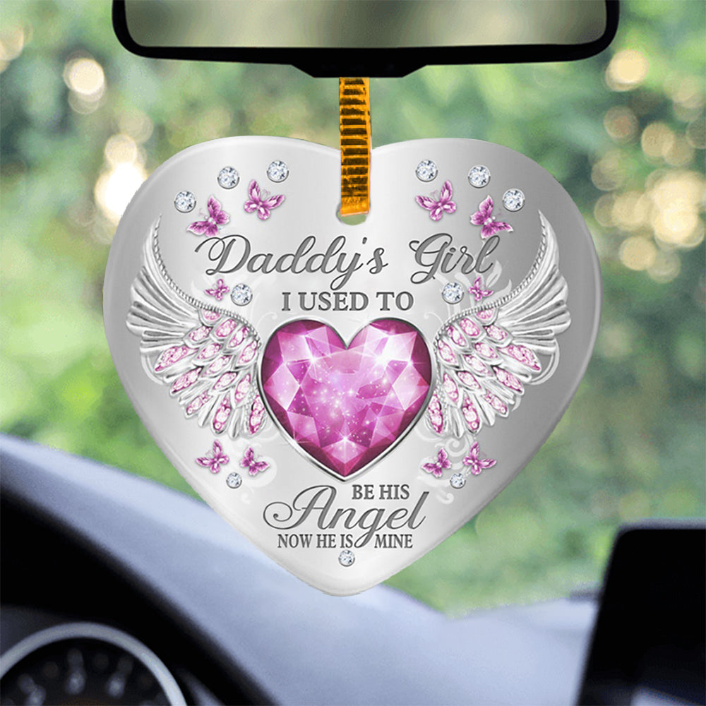Daddys Girl Heart Ornament (Porcelain)