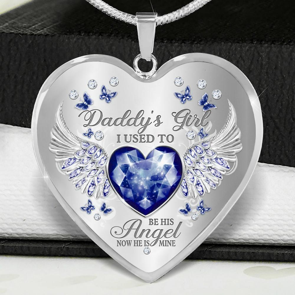 Daddy's Girl Birthstone Heart Necklace