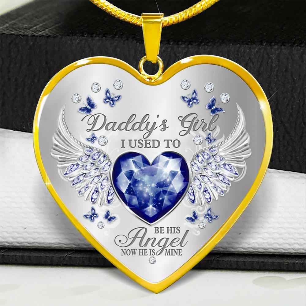 Daddy's Girl Birthstone Heart Necklace