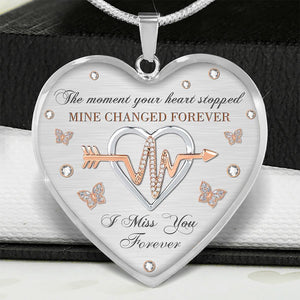 The Moment Your Heart Stopped Heart Necklace