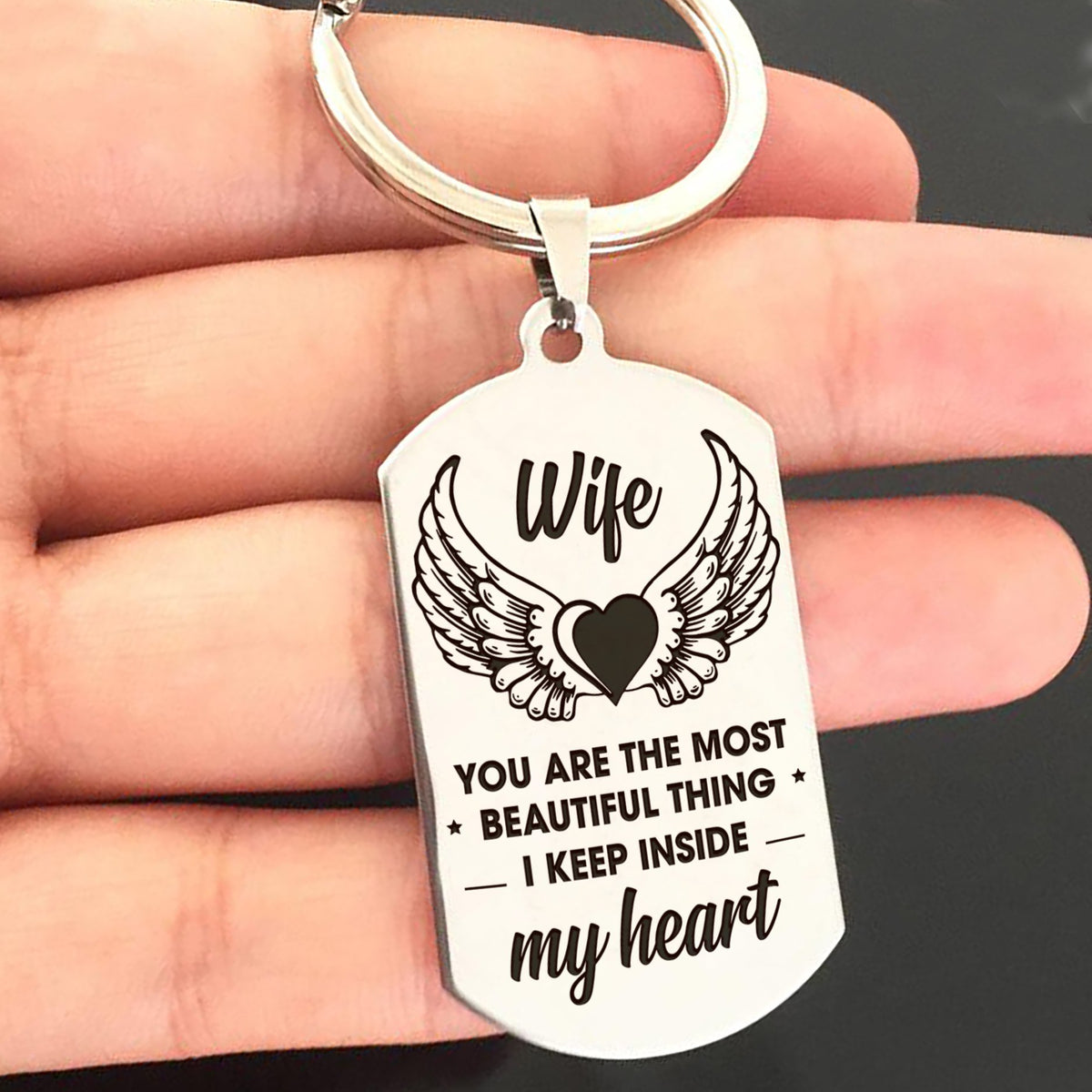 MY WIFE - MY HEART - KEY CHAIN