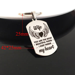 MY WIFE - MY HEART - KEY CHAIN
