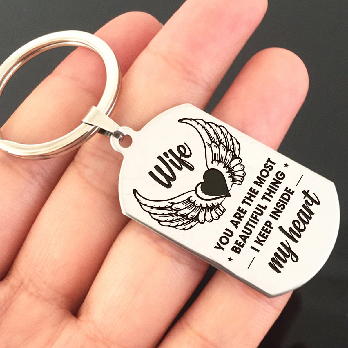 MY WIFE - MY HEART - KEY CHAIN