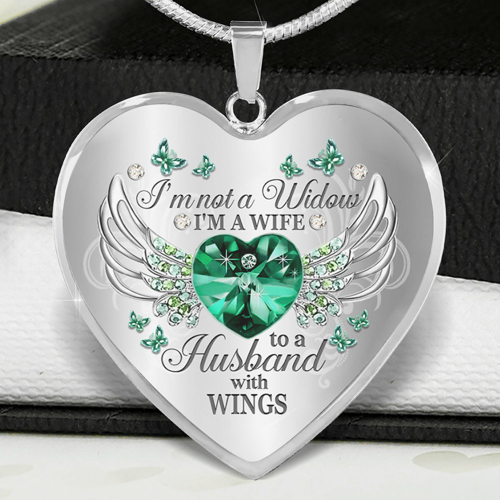 I'm Not A Widow Heart Necklace