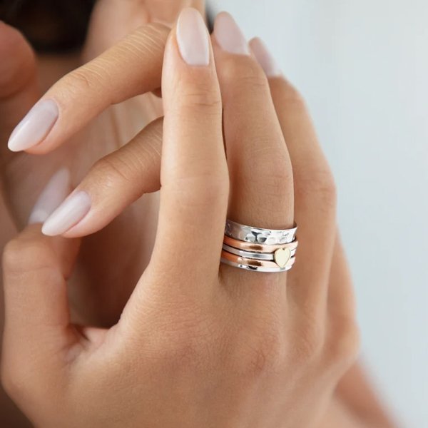 🔥 Last Day Promotion 75% OFF 🎁 Self Love Spinner Heart Ring 💖