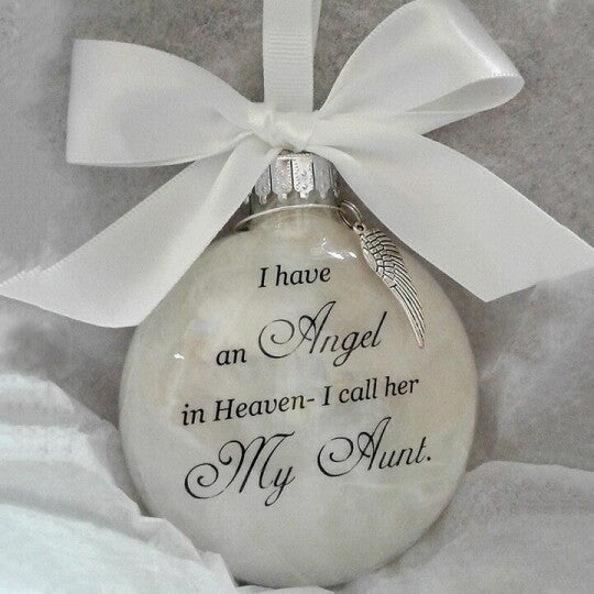 Commemorate ornaments feather ball - Angel In Heaven Memorial Ornament