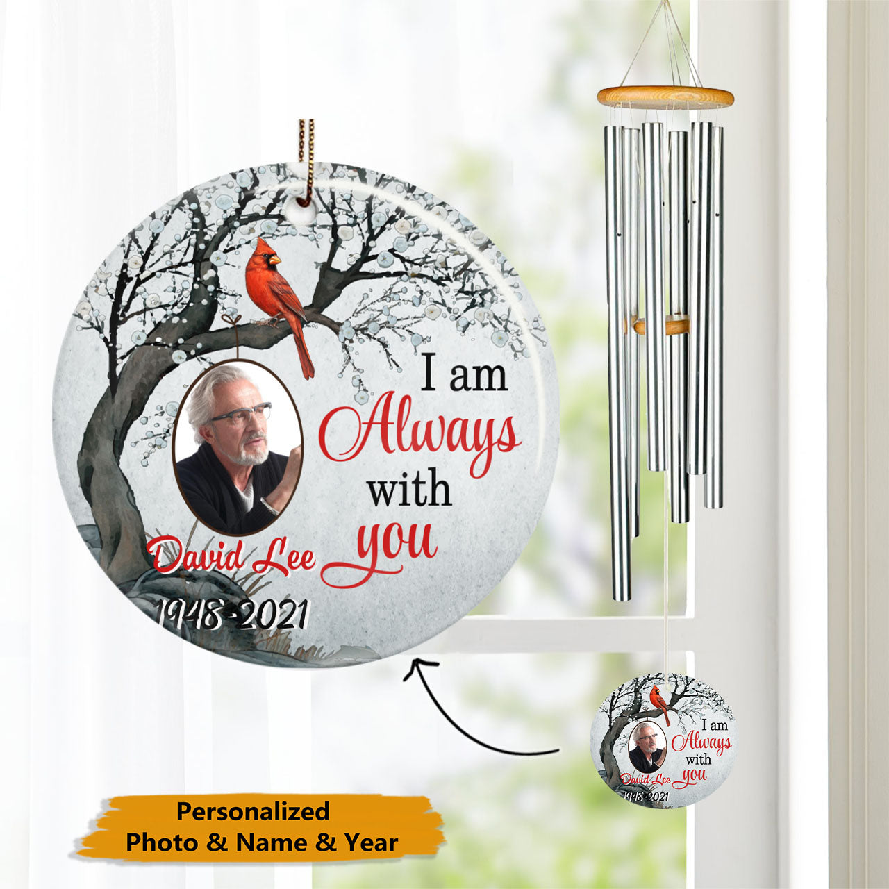 Always With You Blossom Tree Personalized Memorial Wind Chime
