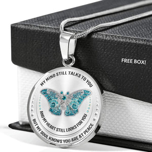 My Mind Still Talks to You Butterfly Necklace