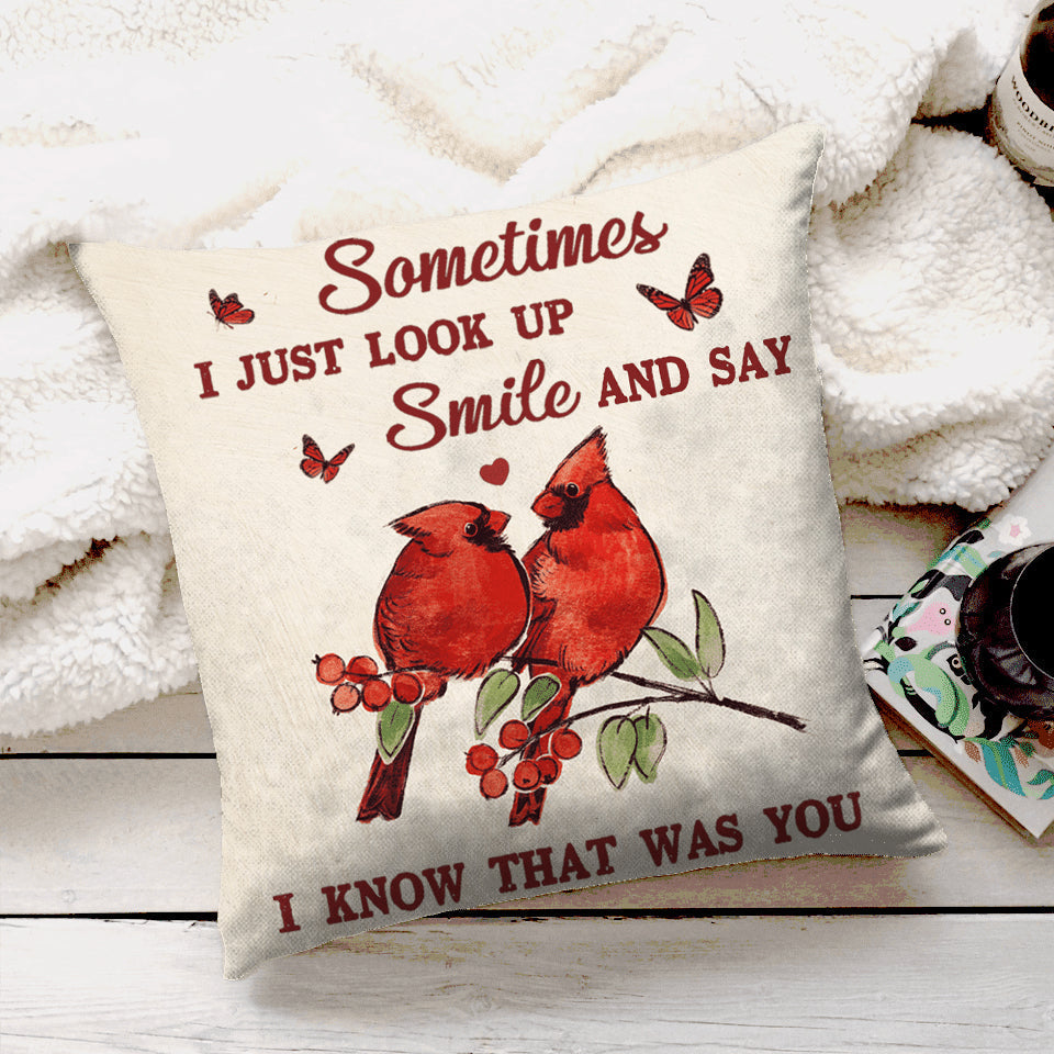 Sometimes I Just Look Up Smile Personalized Pillowcase