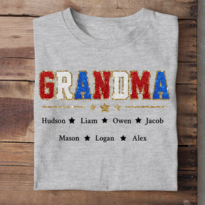 Custom Nickname 4th of July Personalized T-shirt Perfect Gift for Grandmas Moms Aunties
