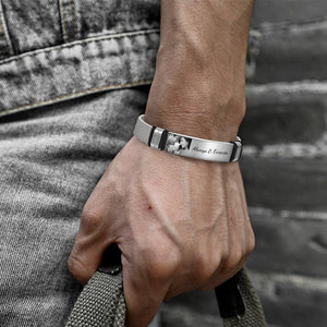 Custom Photo Engraved Stainless Steel Bracelet