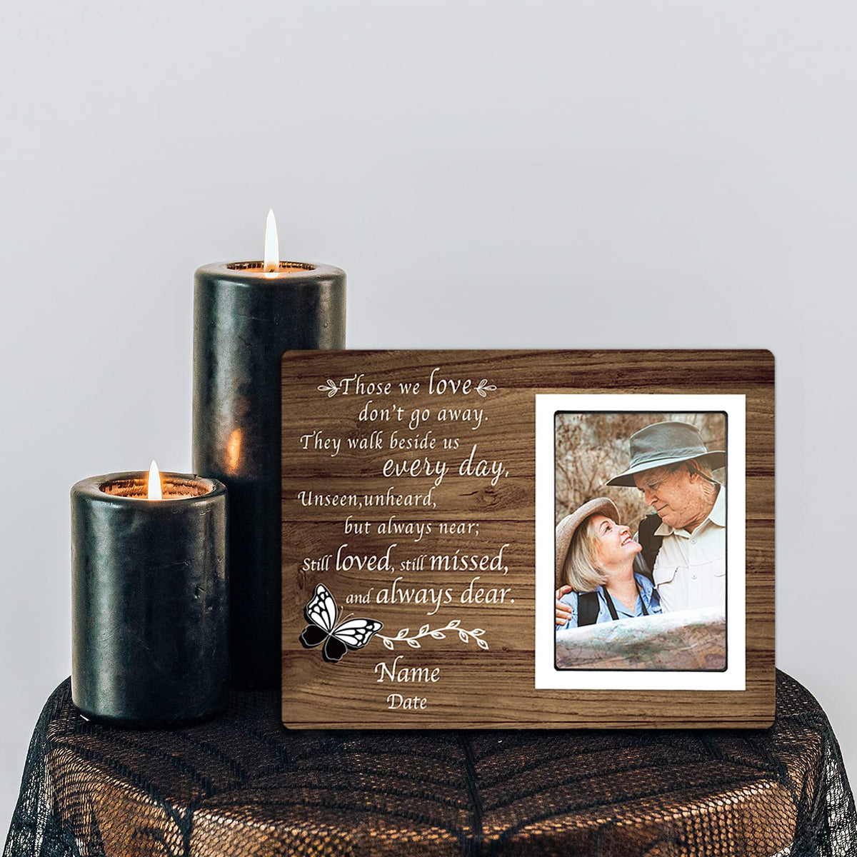Those We Love Don't Go Away - Upload Image - Personalized Memorial Picture Frames
