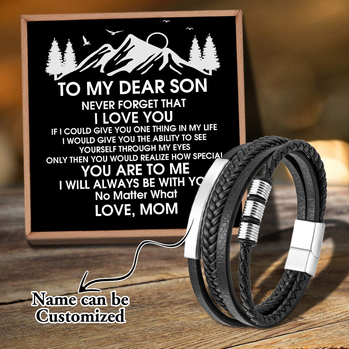 Personalized Your Son Name Bracelet Gift From Mom