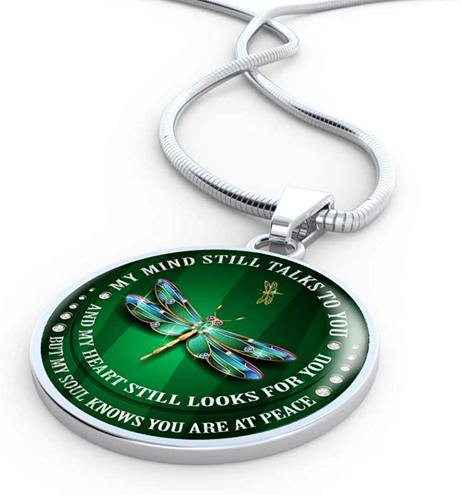 My Mind Still Talks to You Dragonfly Necklace