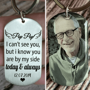 I Know You Are By My Side Today & Always Personalized Keychain