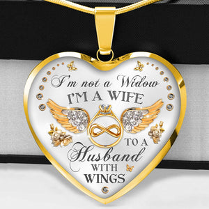 I'm Not A Widow Heart Necklace