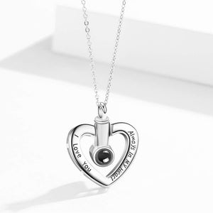 Silver Heart Urn Necklace for Ashes