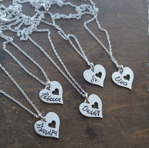 I Carry Your Heart With Me - Personalized Name Necklace - Loved One Memorial Necklace