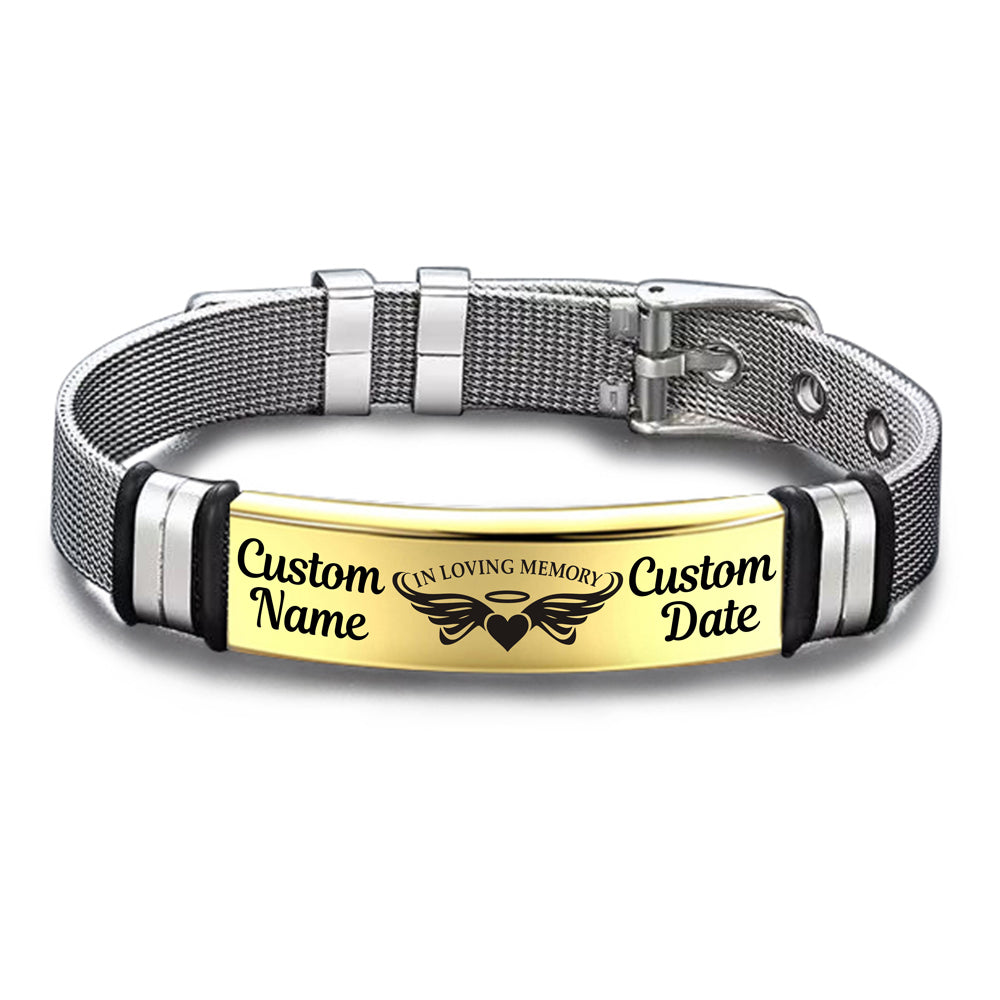 Personalized In Loving Memory Engraved Bracelet HAPPARY