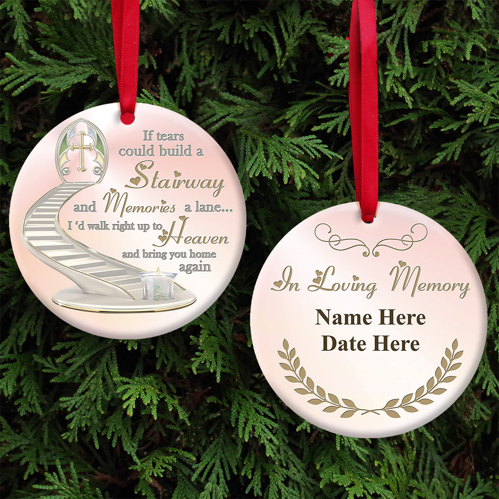 I'd Walk Right Up To Heaven - Personalized Ornament (Porcelain)
