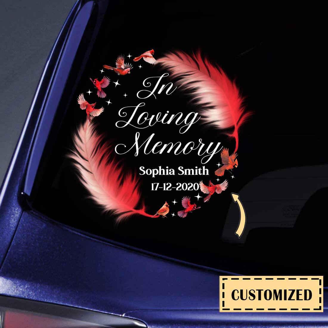 In Loving Memory Personalized Car Sticker