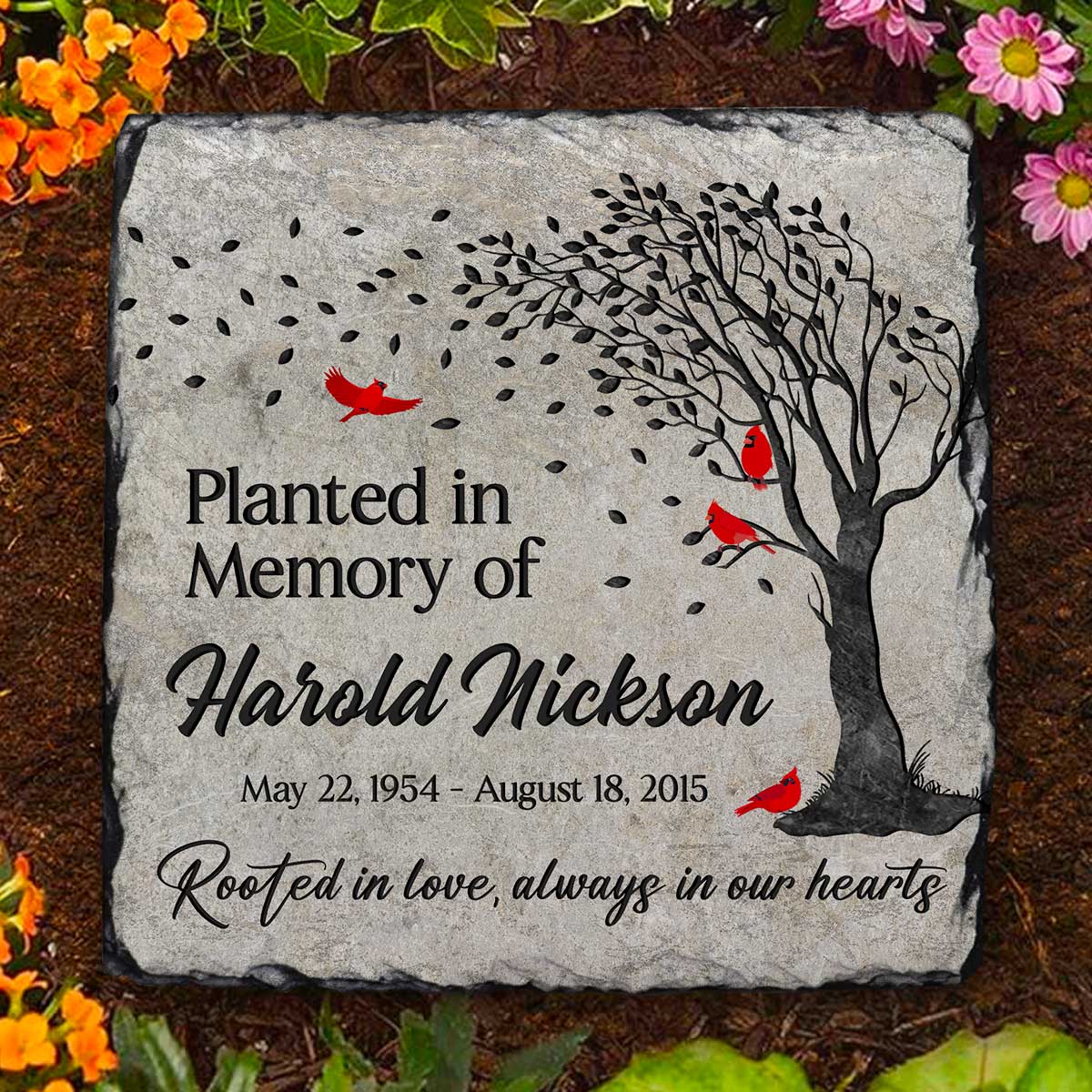 Personalized Planted In Memory of Memorial Stone