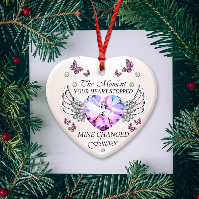 The Moment Your Heart Stopped Memorial Ornament (Porcelain)