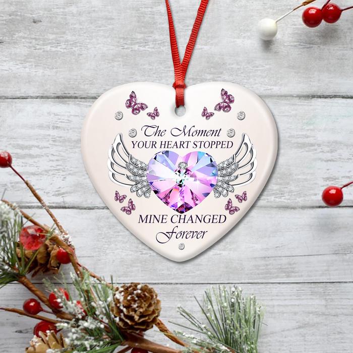 The Moment Your Heart Stopped Memorial Ornament (Porcelain)