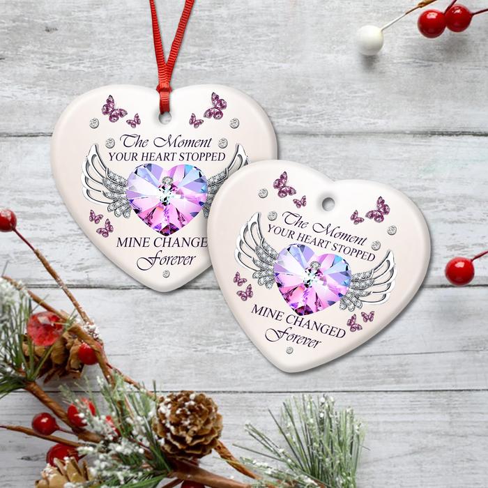 The Moment Your Heart Stopped Memorial Ornament (Porcelain)
