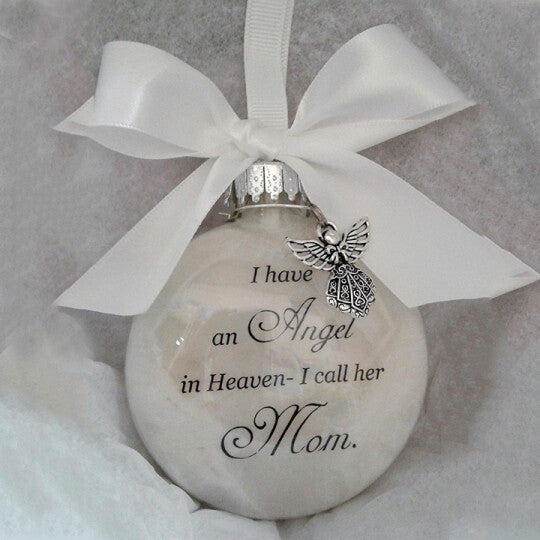 Commemorate ornaments feather ball - Angel In Heaven Memorial Ornament