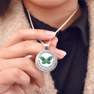 My Mind Still Talks to You Color Butterfly Necklace