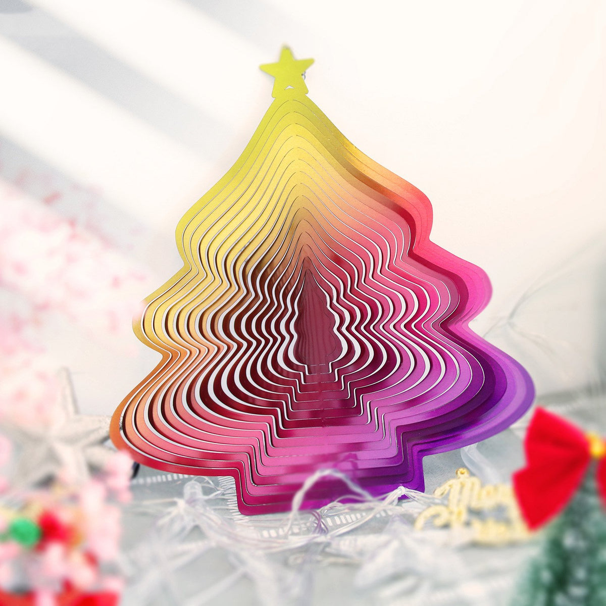 🎅Christmas Hot Sale--3D Christmas Tree Wind Spinner