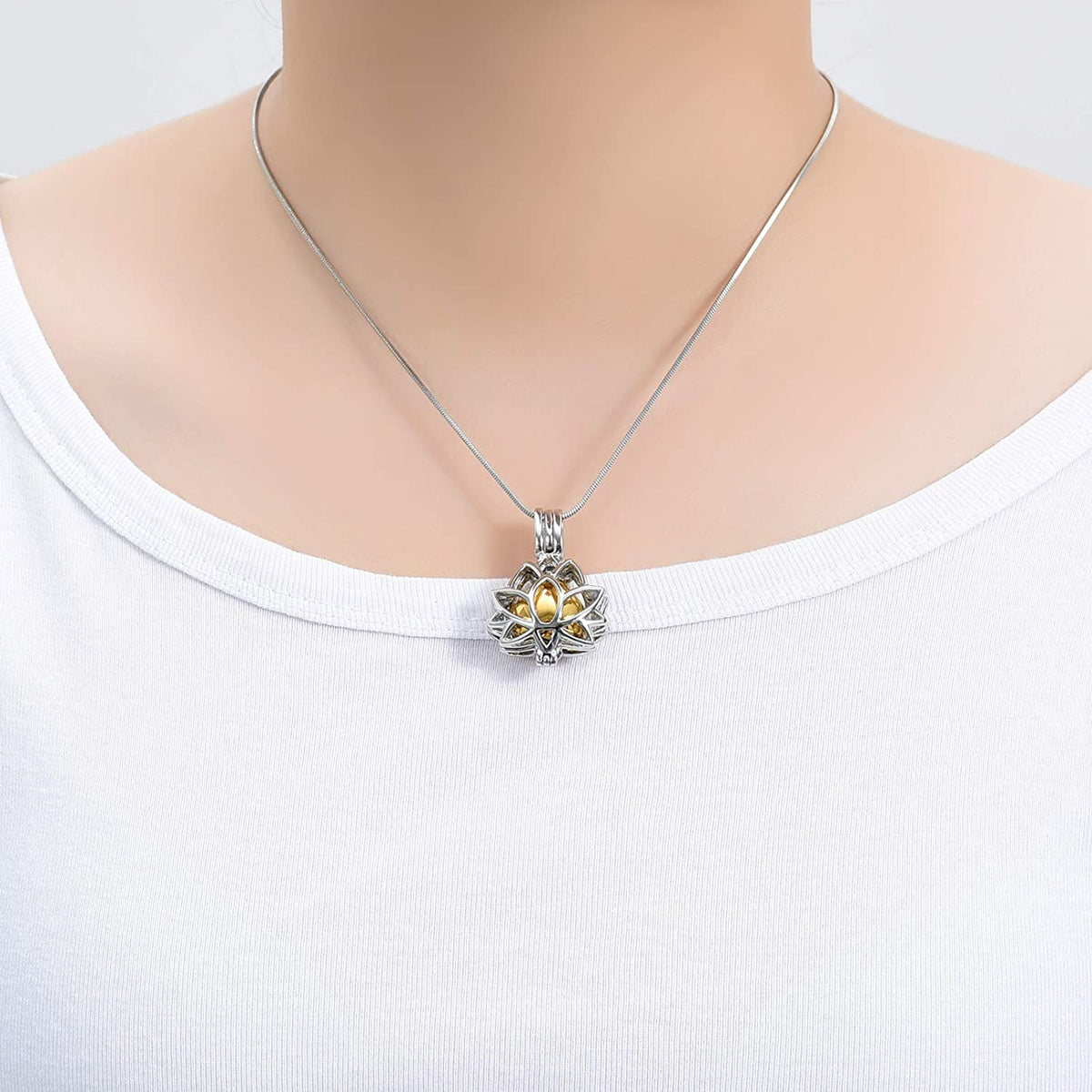 Lotus Flower Ashes Pendant Necklace