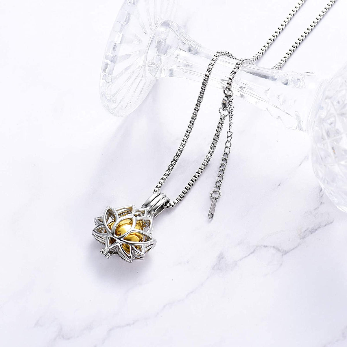 Lotus Flower Ashes Pendant Necklace