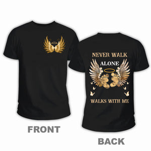 Never Walk Alone Angel Wings Personalized T-shirt