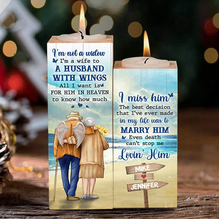 The Best Decision That I've Ever Made In My Life Was To Marry My Husband - Gift For Couples, Personalized Candle Holder