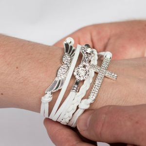 Angel Wings Cross Infinity Bracelet