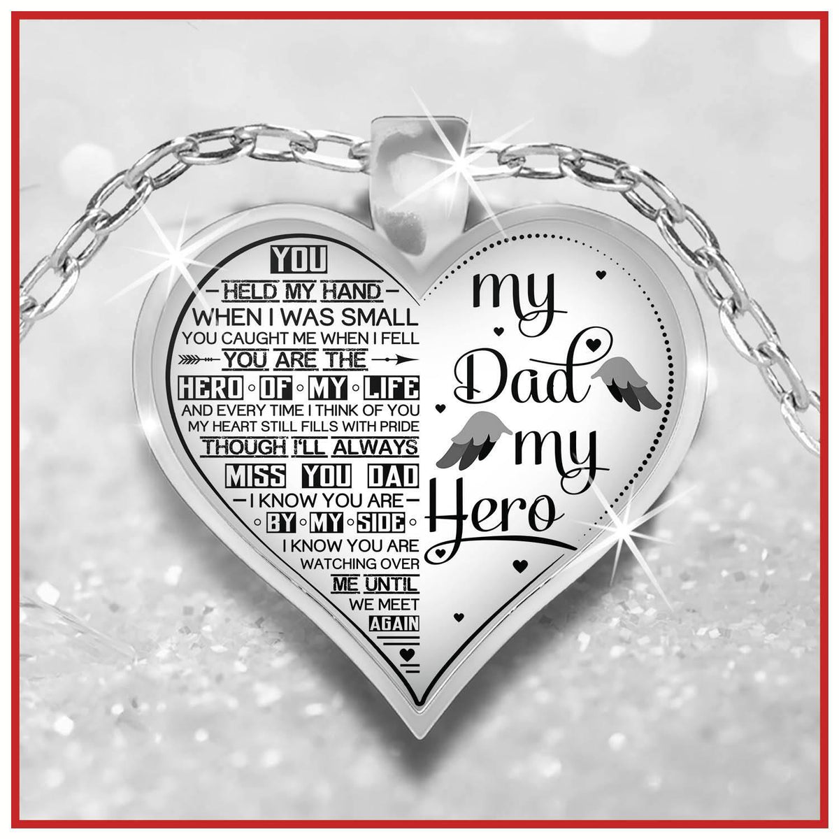 My Dad My Hero Necklace